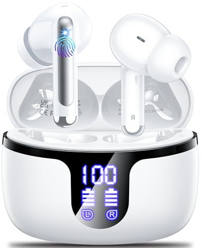 Monyhigh Auriculares inalambricos Bluetooth 2024