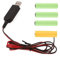 Elnwnnkc Câble D'éliminateur Batterie Factice AA 6V LR6 AA avec Interrupteurs Remplacement 4 Piles AA 1.5V pour Électronique LED