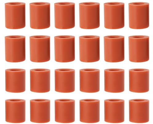 eMagTech 24 Pezzi Colonna Di Livellamento In Silicone Per Letto Riscaldato Per Stampante 3D Altezza Parte 18 Mm/16 Mm Per Letto Riscaldato Stabile Tampone In Silicone Resistente Al Calore Arancione