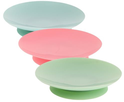 GRADENEVE 3piezas Platos De Silicona Con Ventosa Para Niño Niña Y Ancianos De Platos Antideslizantes Para Bebés Y Pacientes Diseño Compacto Y Fácil De Limpiar