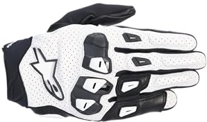 Alpinestars Sp X 7 perforierte Motorrad Handschuhe, weiß/schwarz, L