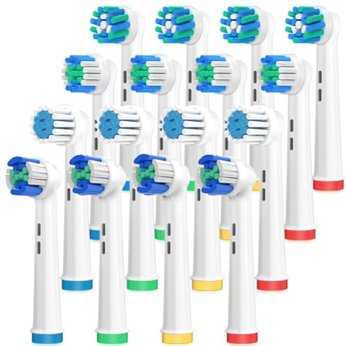 YSYONBOE Aufsteckbürsten Kompatibel mit oral b Braun Elektrische Zahnbürste, 16pcs Professionelle Ersatzbürstenköpfe Kompatibel mit Oral B Zahnbürstenköpfe für Oral B