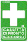 SICURAID Cartello Cassetta Pronto Soccorso in Polipropilene Spessore 0,5 mm - 25x18,5 cm - Segnaletica di Sicurezza e Pronto Intervento, Preforato ai bordi + Bioadesivo