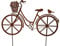 Bornhöft Gartenstecker Fahrrad mit Blumenkorb Blumen und Vogel, Vintage-Design aus Edelrost, Metallstecker für Garten Dekoration Gartendeko