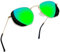 Joopin Retro Polygon Sonnenbrille Runde Herren und Polarisierte Sechseckige Brille Damen Grüne Verspiegelte UV400 Hippie mit Hexagonal Metallrahmen (Grün Spiegel)