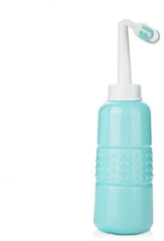 Mom Bouteille péri à l'envers pour soins post-partum, outil de nettoyage du périnée pour bidet portable, bouteille Mom Peri pour les essentiels post-partum (bleu, 350 ml)