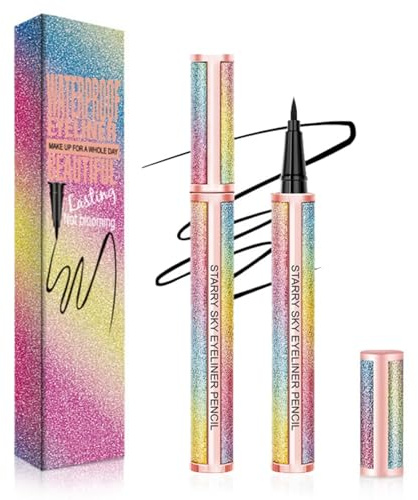 EHIOG Wasserfester Flüssiger Eyeliner Schwarz – Präziser flüssiger Wischfester Flüssiger Eyeliner-Stift für Perfekte Augen Make-up