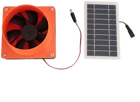 ZiStarlilife Ventilateur d'échappement à énergie solaire 12 V avec panneau de 10 W 130 CFM, ventilation silencieuse pour yacht, serre, camping-car et cabine, résistant aux intempéries