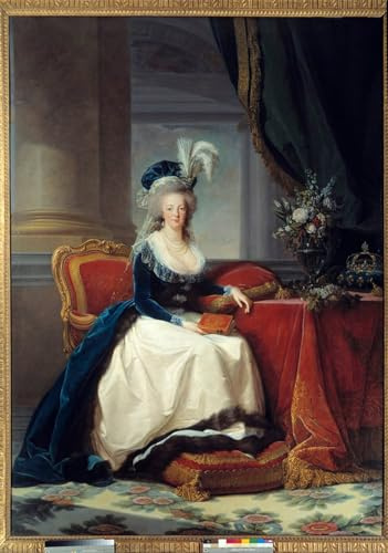 ARToPHIIU Kunstdruck Leinwand Leinwand Wand Kunst Malerei Wandkunst Marie antoinette portrait en pied von elisabeth louise vigee Lebrun Grafti Leinwanddruck für Wanddekoration 60x90cm