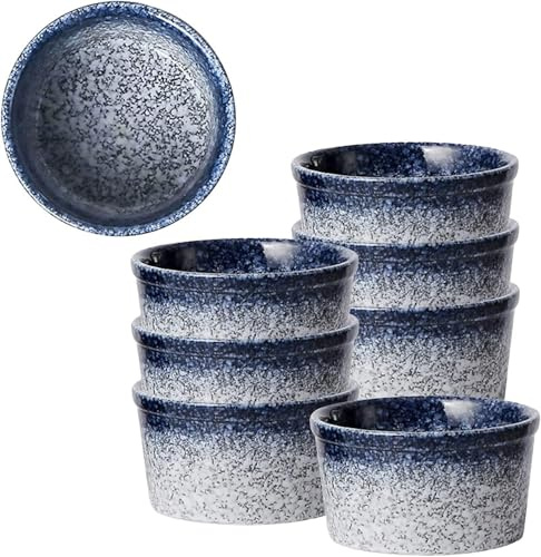 ZJFHEYUO Bowls Soup Bowls Ceramic BowlSoup Bowl Rice Bowl reakfast Bowl Ramekins Set 120ml Creme Brulee Ramekins Souffle Dish Oven Proof Di