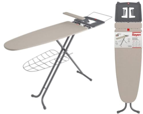 Tabla de Planchar Premium SuperEstable - Envio 24h - Altura Regulable | Reposa-Planchas | Funda Resistente y Tabla Ligera | Medidas: (Premium: 120,5x41cm) | Patas Antideslizantes (XL)