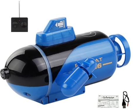 RC U-Boot für Kinder, RC Boote für Kinder, Atom-U-Boot mit Fernbedienung, wiederaufladbares Unterwasserspielzeug, wasserdicht, zum Eintauchen in Teiche des Poolsees