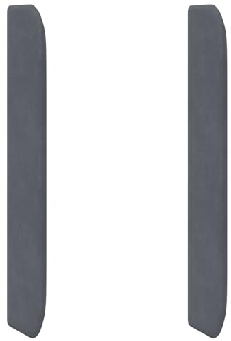 vidaXL Kopfteil Ohr Grau 80 x 16 x 4 cm Samt, Moderne Kopfenden, samtige Polsterung, langlebig, minimalistisches Schlafzimmer, praktische Möbel, stylischer Komfort