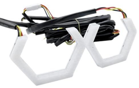NONDK 2 UNIDS RGB Angel Eyes Anillos Señal de Bluetooth App Control Coche UTV Motocicleta DRL Luz Decorativa 70 mm