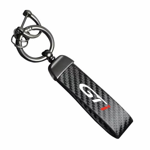 Porte-clés pour Peugeot GTI, Clé de Voiture Cuir Microfibre Anti-Perte Cadeau Pratique Key Voiture,A