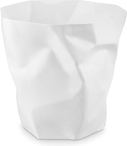 Essey Design Papierkorb, Bin Bin, Design Mülleimer für Büro und Bad, 14 Liter, weiß