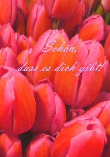 Schön, dass es dich gibt!: Notizbuch, Notizheft, Din A5, liniert, zum Verschenken