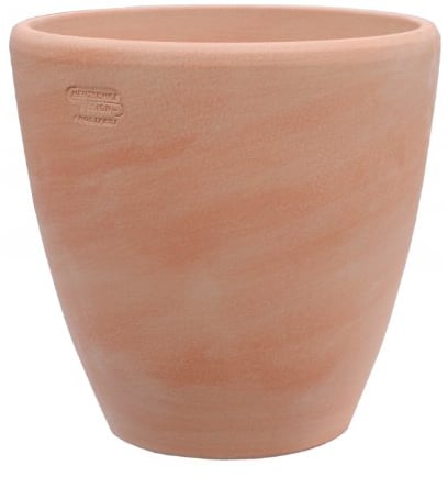 Hentschke Keramik Pflanztopf/Pflanzkübel frostsicher Ø 35 x 35 cm, terrakotta, 029.035.53 Blumenkübel für Draußen + Innen - Made in Germany