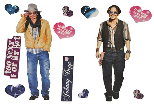 alles-meine.de GmbH XL Set: Wandtattoo/Sticker - Johnny Depp John Schauspieler - Postersticker - Wandsticker Aufkleber Poster