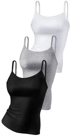 H.I.S JEANS Feinripp-Spaghettitops, H.I.S (3 Stck.) schwarz, Größe 48/50