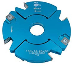 Leman - Porte-outils ajustable feuillure et tenon 150x30x14/28 z4+4 - 928.150.30.1428