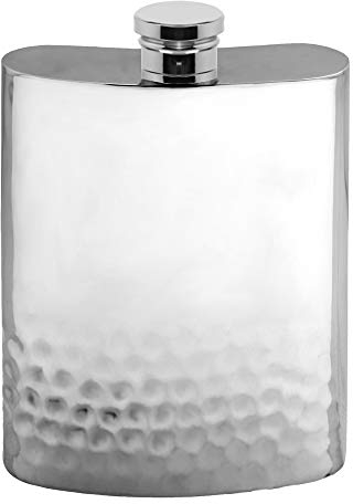 English Pewter Company 6oz Pewter Hip Flask with Hammered Details [SF101]