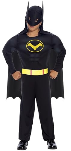 Guirca - Black Hero Costume, Size 5-6 Years (82710.0)