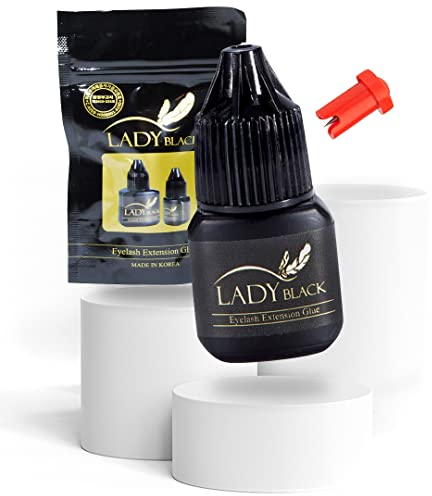 Wimpernverlängerung Max. Haftkleber / Haftend Schnell Stark Schwarz / SKY Lady Black Glue 5g - 1 Flasche