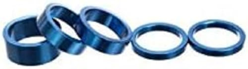 Lenkungsabstandshalter - Blaues Aluminium (2x5mm, 2x10mm, 1x15mm)