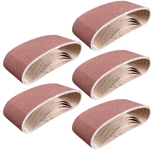 25 Stk. Gewebe-Schleifbänder 75x533 mm für Bandschleifer Mix Korn K40/60/80/120/180 Schleifband