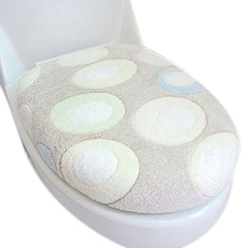 Housse De Siège De Toilettes WC Tapis pour lunette WC type O Housse de remplacement souple lavable Coussin d'assise pour salle de bain
