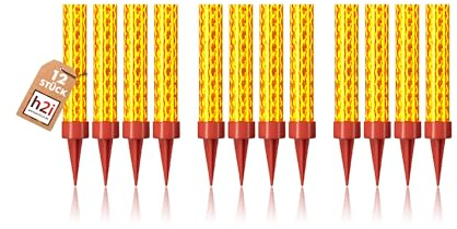 h2i 12 Stück je 30 Sek XXS Pack Eissterne Eisfontäne Sprühkerze für Verlobung-Hochzeit-Geburtstag Jugend-Party-Tisch-Feuerwerk Deko für Kuchen Torten Flaschen eissterne