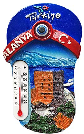 Alanya Türkei 3D Hausschuh Kühlschrankmagnet Reiseaufkleber Souvenirs Thermometer Heim- & Küchendekoration Türkei Kühlschrankmagnet aus China
