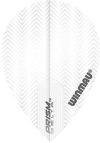 Winmau freccette sportive prism delta pear alette confezione da 10, bianco, taglia unica