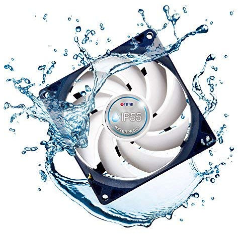 TITAN - Ventilateur de refroidissement 12 V DC IP55 étanche à l'eau et à la poussière 120x120x25 mm, lot de 2