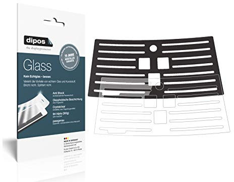 dipos 2X klare Schutzfolie 9H kompatibel mit Philips EP3550/00 - Perfekte Passform für Abtropfblech und Abtropfgitter - Tropfblech Kaffeemaschine