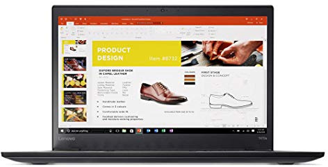 Lenovo Ordinateur portable ThinkPad T470s (20JS-S0KS00) Intel Core i5-6300U, 8 Go de RAM, 256 Go SSD, 14 po FHD 1920 x 1080, Win10 Pro, Thunderbolt 3, webcam HD 720p, lecteur d'empreintes digitales,