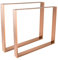 HOLZWERK24 Tischbeine Kupfer/Rosegold TUG 407 Stahl - Tischgestell Tischkufen Tischfüße Tischbein Tischuntergestell Tischkufe Kufengestell
