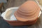 MS Steinzeug Terrastone Tonbräter XL Gänsebräter 8 bis 10 Personen Dampfgarer großer weiße Innenglasur Bräter- Backofen- 45 x 27 x 21 cm Brottopf backen