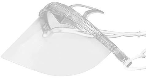 FEOYA 10er Pack Transparent Kunststoff Schutzschirm Anti-Saliva Anti-Splash Mundschutz Visier Schild für Küche Gastronomie Lebensmittelindustrie Dienstleistungsbranche