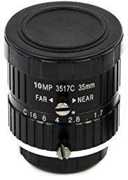 Waveshare 35mm C-Mount Telephoto Lens for Raspberry Pi Camera 35mm Focal Length Multi Field Angle