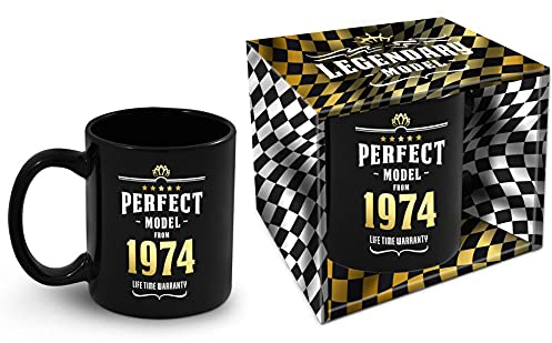Bombo Taza de cumpleaños con año de nacimiento 1974