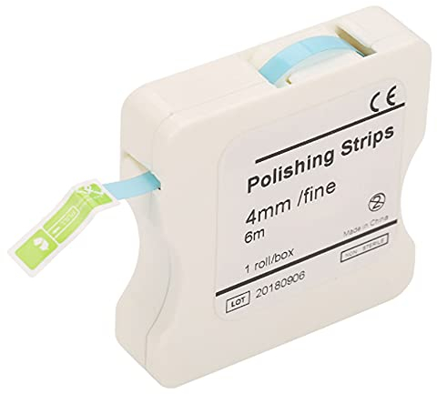 4mm Polierstreifen 1 Rolle/Box Zahnpolierstreifen Mundpflege, Tragbare Interdentalzahn Dental Harz Werkzeug Schleiffläche Schleifen (Rot (dick))