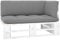 vidaXL Kiefernholz Weiß Imprägniert Garten Ecksofa Modular Palettensofa Gartensofa Sofa Lounge Palettenmöbel Gartenmöbel Einzelsofa