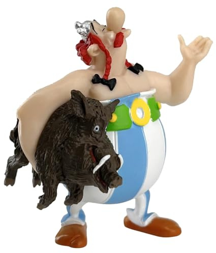 Plastoy Asterix Figur Obelix mit Wildschwein - Kunststoff - 8 cm