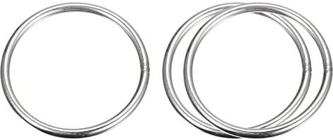 sourcing map 3 Stück O Ringe Edelstahl 304 Metallringe, 60 mm Außendurchm. 4 mm Dicke Geschweißter O-Ring für Befestigung Schrauben Haken Campinggürtel Hundeleinen Taschen Paracord