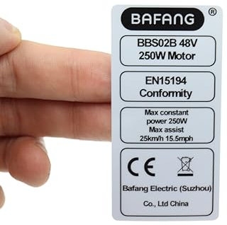 2 Stück Motor Legal Sticker Aufkleber Typenschild 250W 48V CE BBS02 BBS02B Mittelmotor