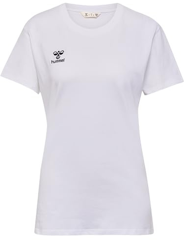 hummel Womens hmlGo 2.0 T-Shirt, White, Extra Large