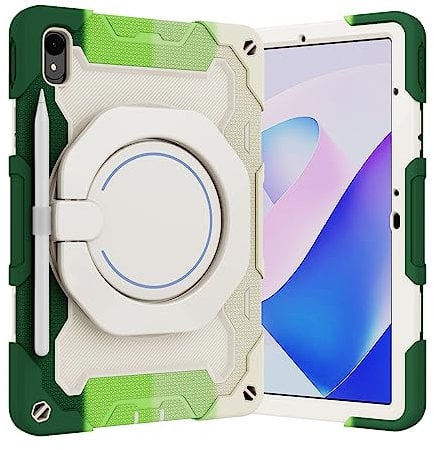 nincyee Funda de silicona para tablet Huawei MatePad de 11 pulgadas 2023, a prueba de golpes con soporte para lápices, correa para el hombro, soporte giratorio para colgar en anillo grande para niños