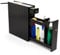 VonHaus Slim Bathroom Storage Unit - Small Black Slimline Bathroom Cabinet, Tongue & Groove - Narrow & Compact Freestanding Organiser - Drawer & Slide Out Shelving - for Laundry, Utility Room